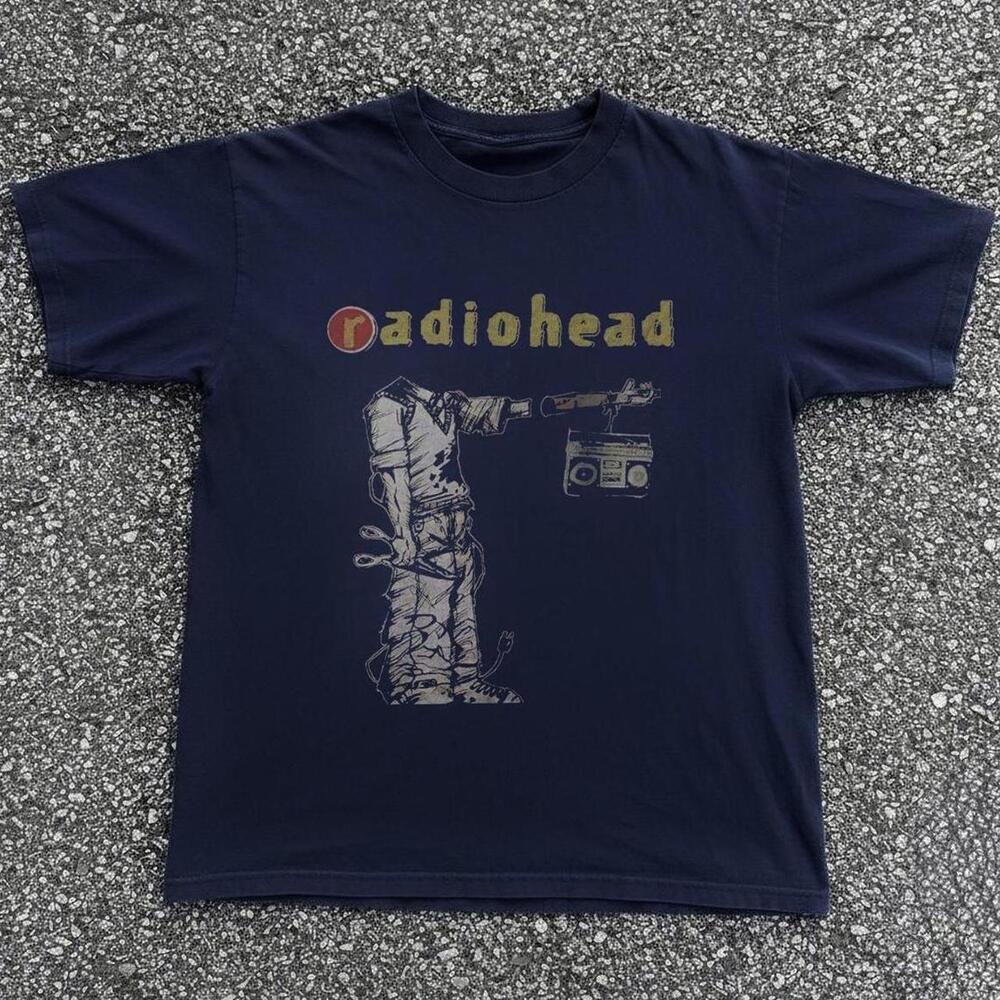 Navy Radiohead Ok Computer Tee